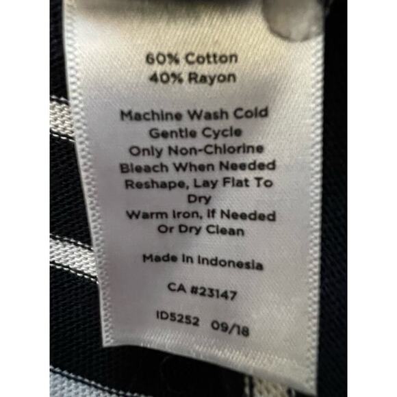 Talbots Nautical Sweater Tunic. Scoop Neck, Striped, 3/4 Sleeve, Navy/White, 2X - Picture 5 of 8